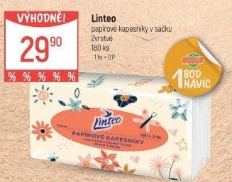 Papírové kapesníčky 2vrstvé Linteo - sáček