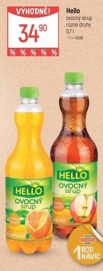 Sirup ovocný Hello