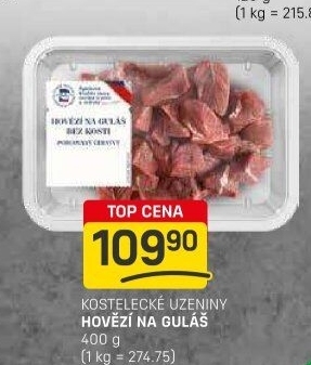 Hovězí maso na guláš Kostelecké uzeniny