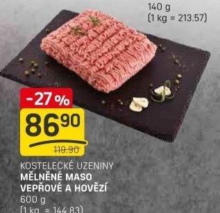 Mleté maso mix Kostelecké uzeniny