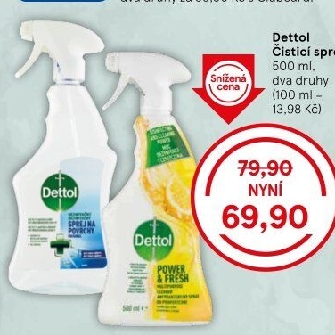 Čističe ve spreji Dettol