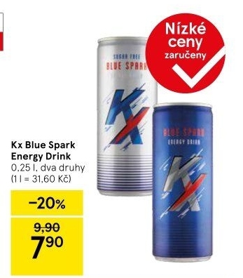 Energetický nápoj Kx Blue Spark