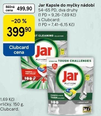 Kapsle do myčky Jar