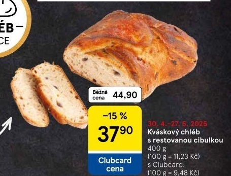 Kváskový chléb s cibulkou