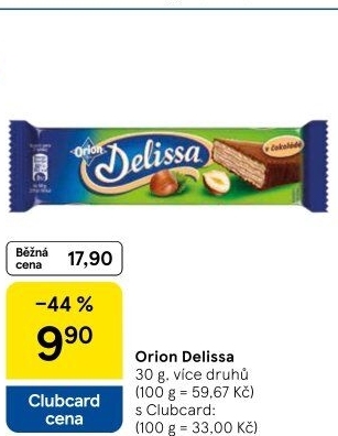 Oplatky celomáčené Delissa Orion