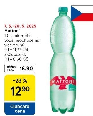 Přírodní voda Mattoni