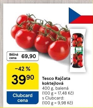 Rajčata koktejlová Tesco