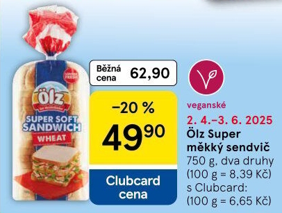 Toustový chléb Sandwich Soft Ölz