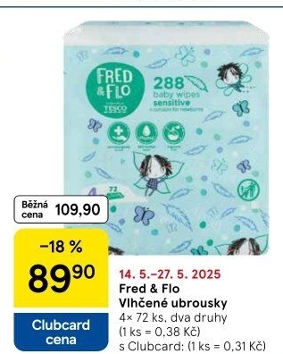 Vlhčené ubrousky Fred&