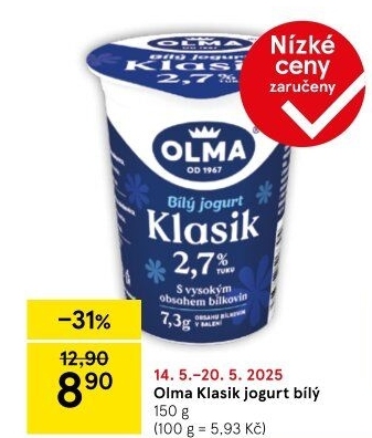 Bílý jogurt Klasik Olma