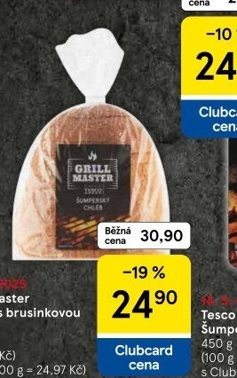 Chléb Šumperský Grill Master Tesco