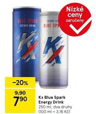 Energetický nápoj Kx Blue Spark