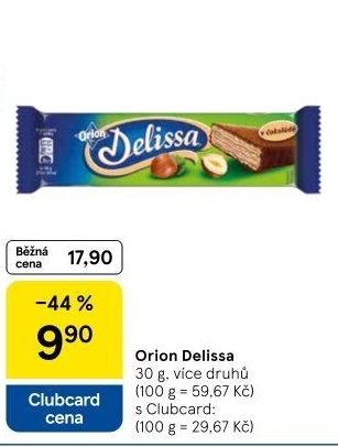 Oplatky celomáčené Delissa Orion