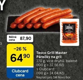 Párečky na gril Grill Master Tesco