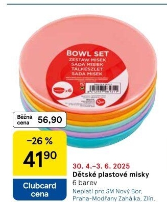 Plastová miska dětská