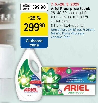 Prací prostředky Ariel