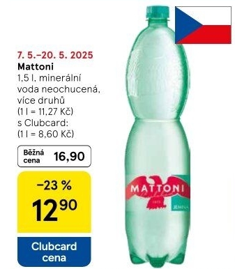 Přírodní voda Mattoni