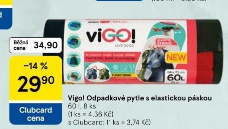 Pytle na odpadky zatahovací 60 l ViGo
