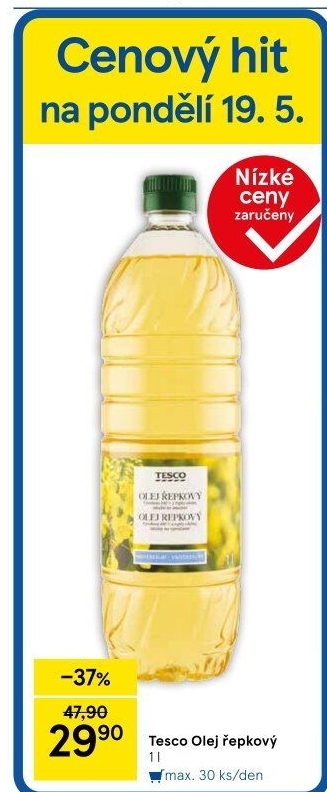 Řepkový olej Tesco