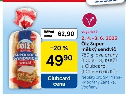 Toustový chléb Sandwich Soft Ölz