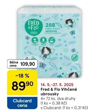 Vlhčené ubrousky Fred&