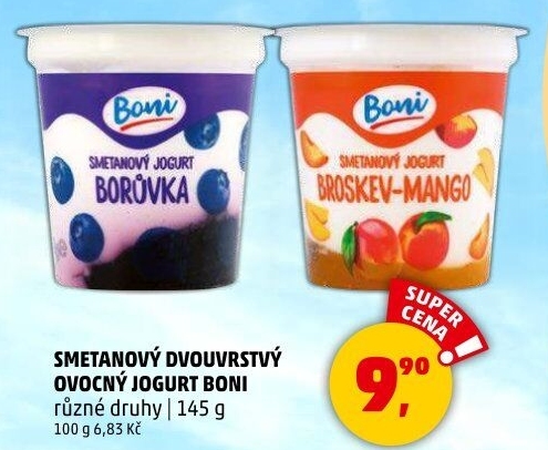 Jogurt smetanový ovocný Boni