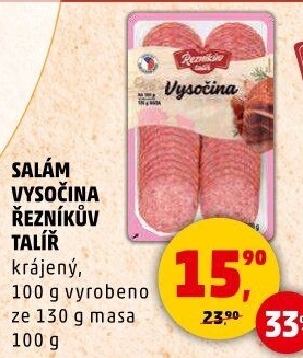 Salám Vysočina Řezníkův talíř