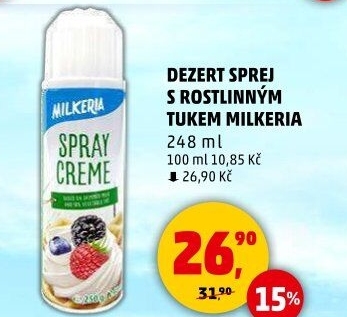 Šlehačka ve spreji Milkeria