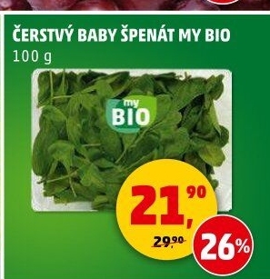 Špenát baby My BIO