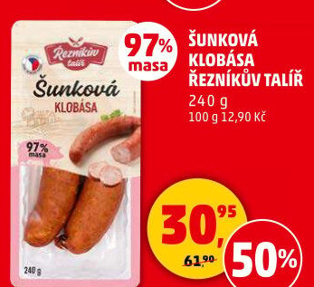 Šunková klobása Řezníkův talíř