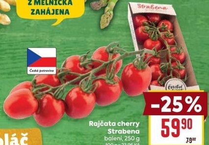 Rajčata cherry keříková Čerstvě utrženo