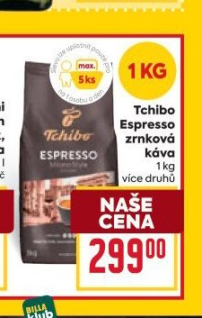 Tchibo Espresso zrnková káva
