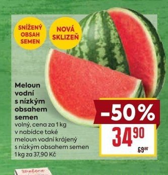 Meloun vodní s nízkým obsahem semen