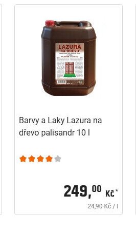 Barvy a Laky Lazura na dřevo palisandr 10 l - OBI akcniletaky.com