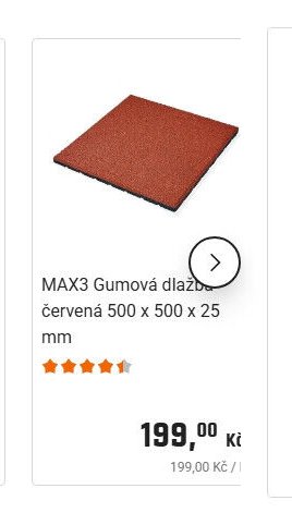 MAX3 Gumová dlažba červená 500 x 500 x 25 mm - OBI akcniletaky.com