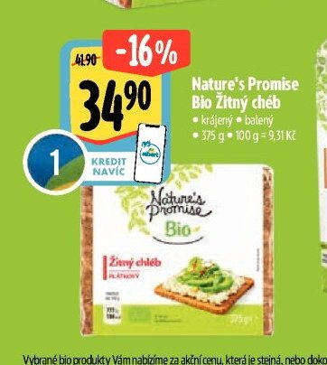 Nature's Promise Bio Žitný chléb