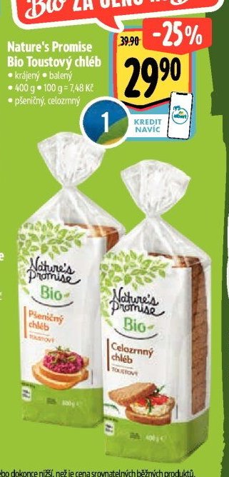 Nature's Promise Bio Toustový chléb