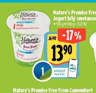 Nature's Promise Free From Jogurt bílý smetanový