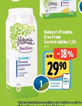 Nature's Promise Free From Čerstvé mléko 1,5%