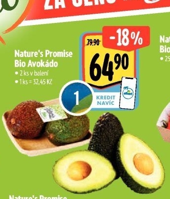 Avokádo bio Nature'