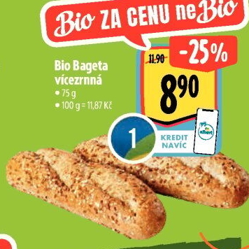 Bageta vícezrnná bio