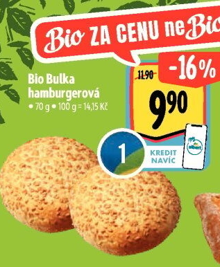 Bulka na hamburger bio