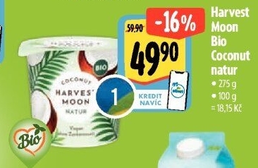 Jogurt rostlinný bio bez laktózy Harvest Moon