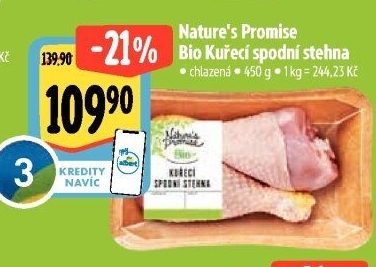 Kuřecí stehna bio Nature'