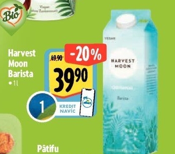 Mléko rostlinné bez laktózy Harvest Moon