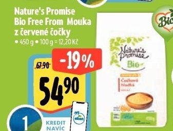 Mouka z červené čočky bio Nature'