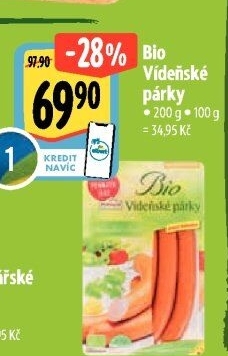 Párky vídeňské bio Ponnath