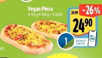 Pečivo vegan pinsa