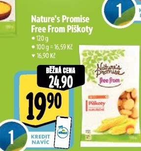 Piškoty bez lepku Free From Nature'