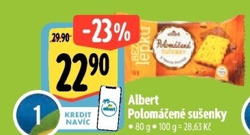 Sušenky polomáčené bez lepku Free From Albert